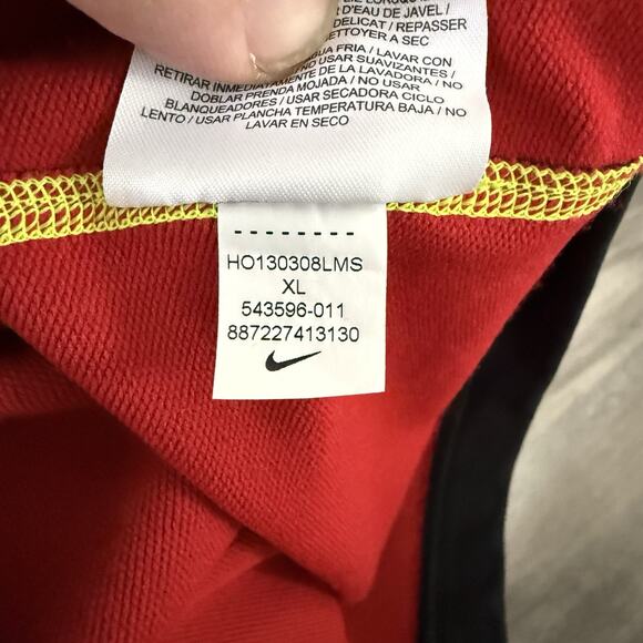 NIKE PRO COMBAT Hyperwarm Dri-Fit Max 1/4 Zip Pullover Mens Sz XL Black Neon - Picture 6 of 9